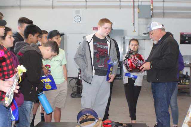 Larry Grossi at Escalon High School Ag Career Day